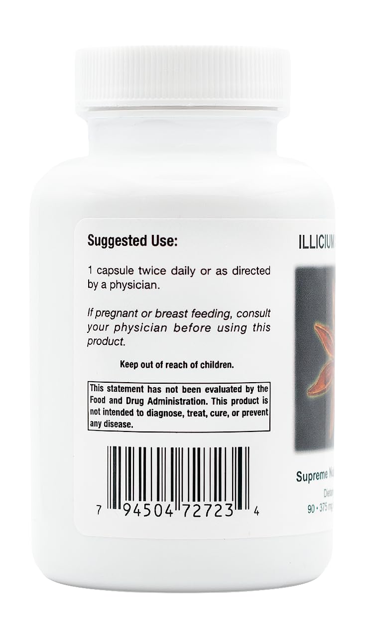 Supreme Nutrition Products Illicium Supreme Pure Star Anise Capsules, 180 Capsules