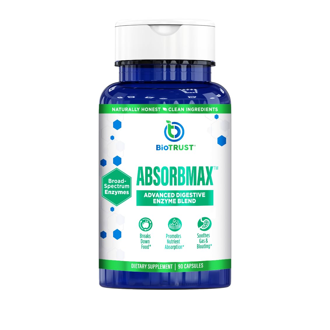 BioTrust AbsorbMax Broad Spectrum Digestive Enzyme Blend Capsule 90 Count