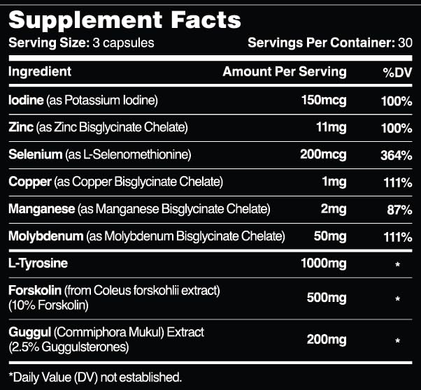 Leviathan Nutrition Thyroid Support Capsule, 90 Count
