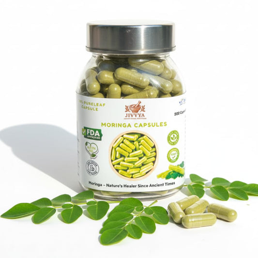 Jivvya Ancient Wisdom Purely Yours Pure Moringa Capsules 200 Capsules