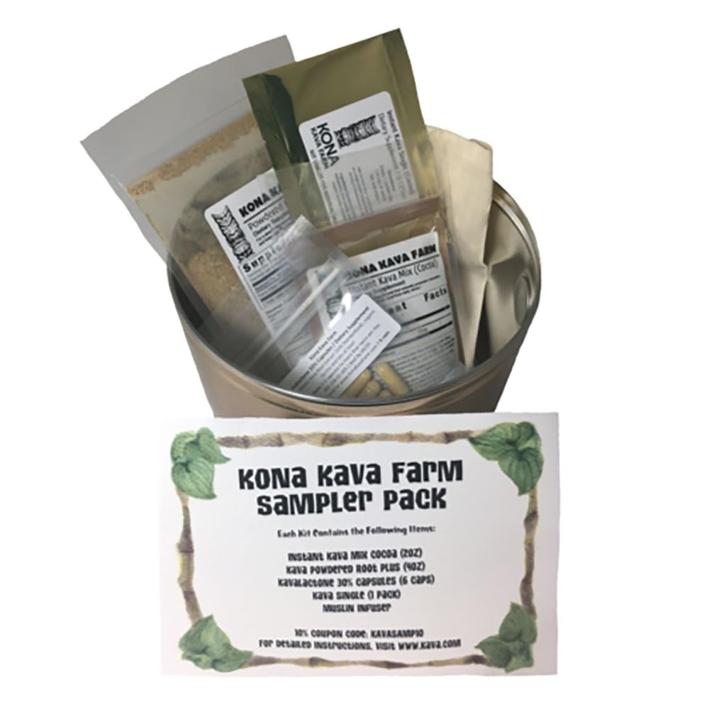 Kona Kava Farm Kava Kava Sampler Pack Powder 6 Ounces