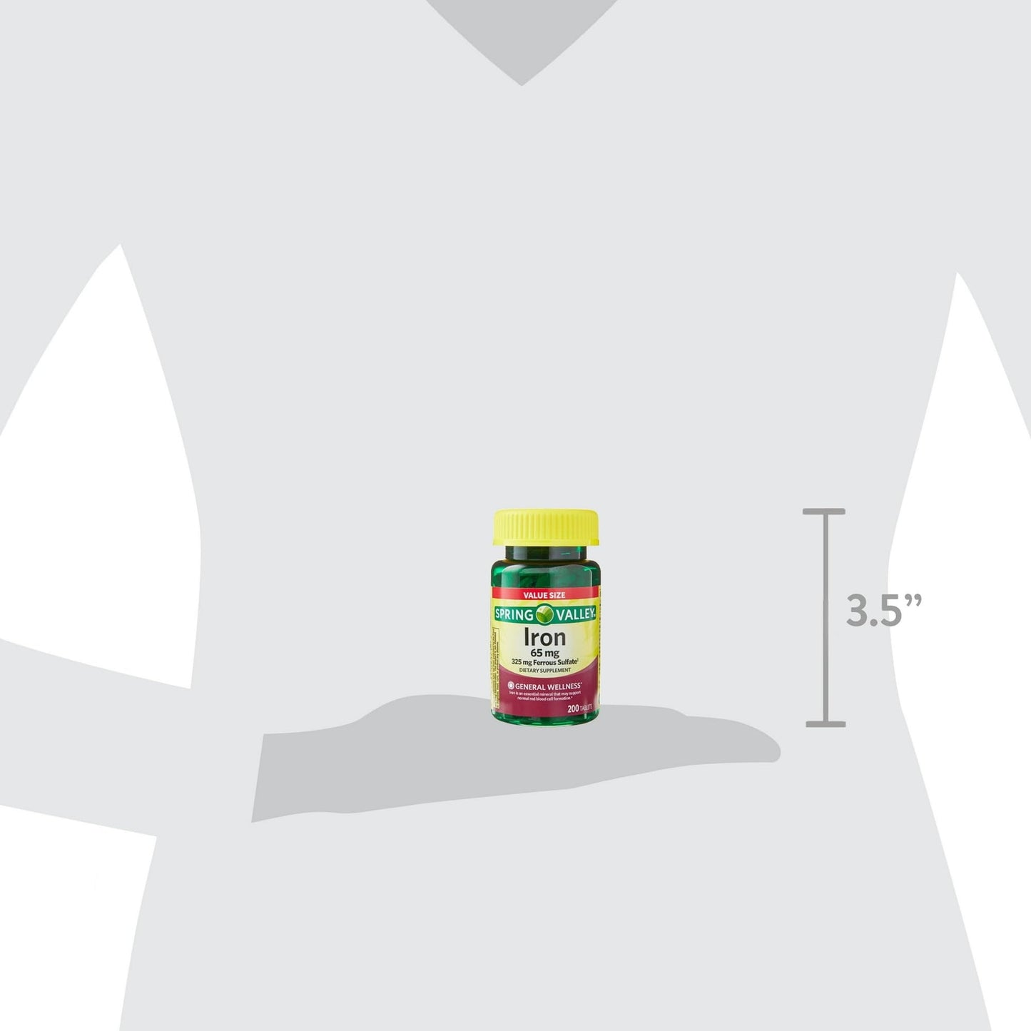 BASKETGOODS Iron Supplement Caplets 200 Count