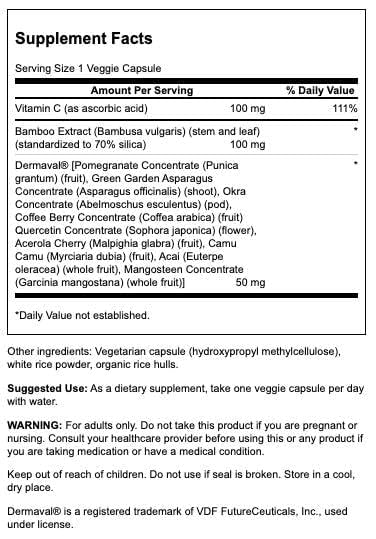 Swanson Vegan Collagen Builder Featuring Dermaval Hair, Skin, Nail Health Capsules, 60 Count