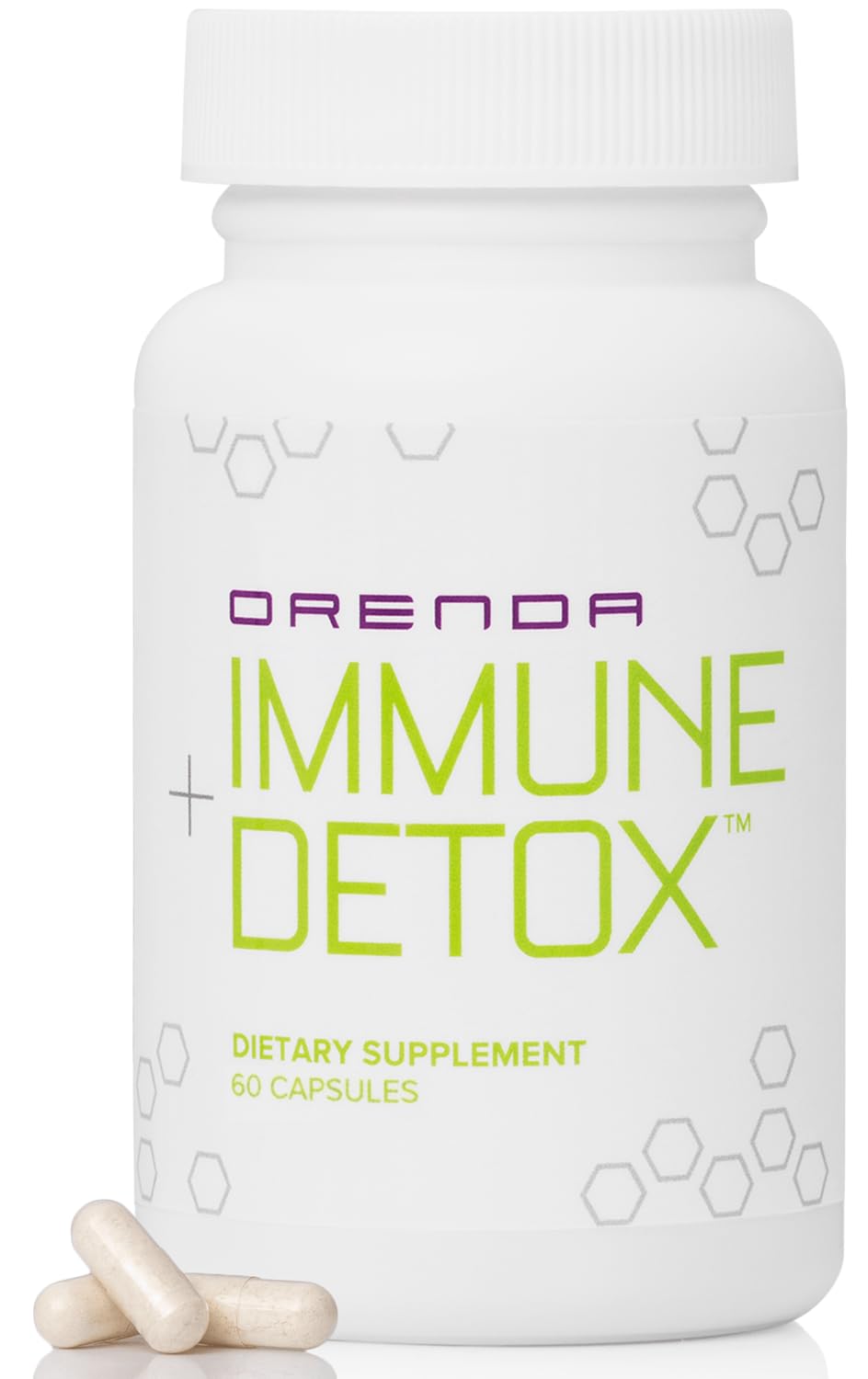 Orenda International Immune + Detox - Specialized Formula with Calcium d-Glucarate, Beta 1,3 Glucans & IMMUSE® Capsules, 60 Capsules