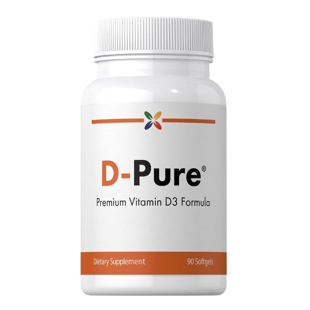 Stop Aging Now D-Pure Vitamin D3 Supplement Capsules, 90 Capsules