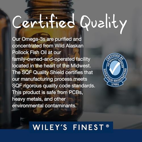 Wiley's Finest Wild Alaskan Fish Oil Easy Swallow Minis Softgels 60 Count
