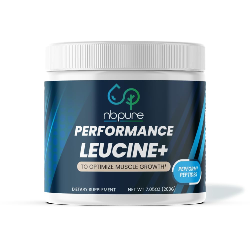 nbpure Performance Leucine+ PepForm Leucine Peptides - Essential Post-Workout Amino Acid for Muscle Building & Recovery + Reducing Muscle Wasting Powder 7.05 Ounce