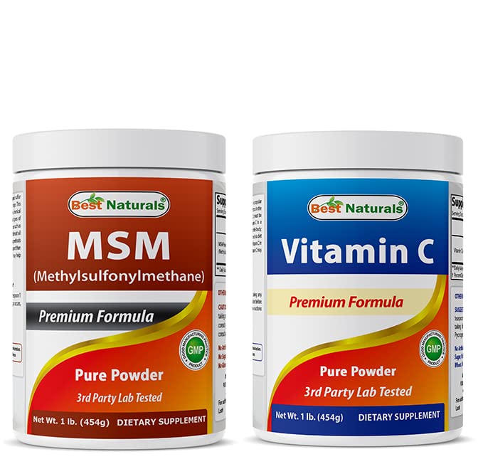 Best Naturals MSM Powder & Vitamin C Powder, 2