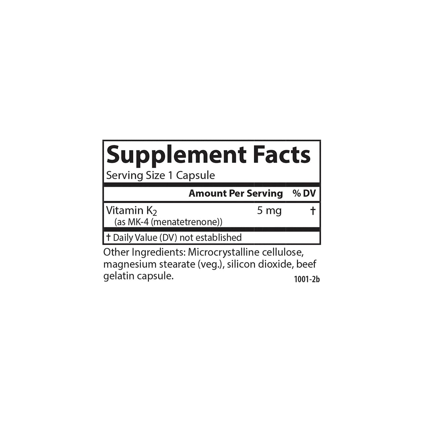 Carlson Vitamin K2 MK-4 (Menatetrenone) 5 mg Capsule, 180-count