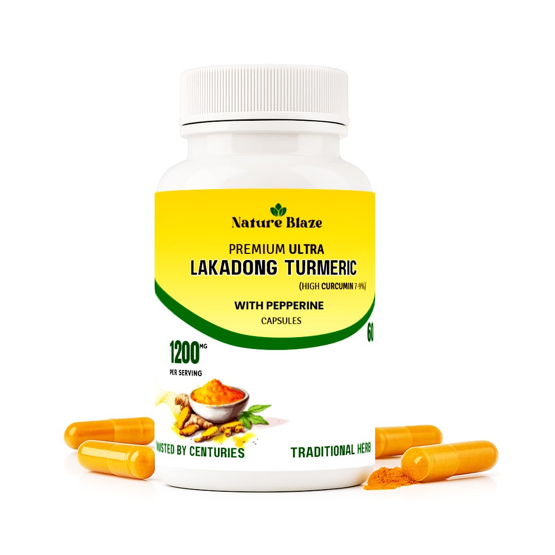 Nature Blaze Lakadong Turmeric High Curcumin with Pepprine Capsule 1 Capsule