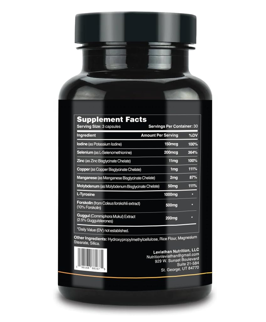 Leviathan Nutrition Thyroid Support Capsule, 90 Count