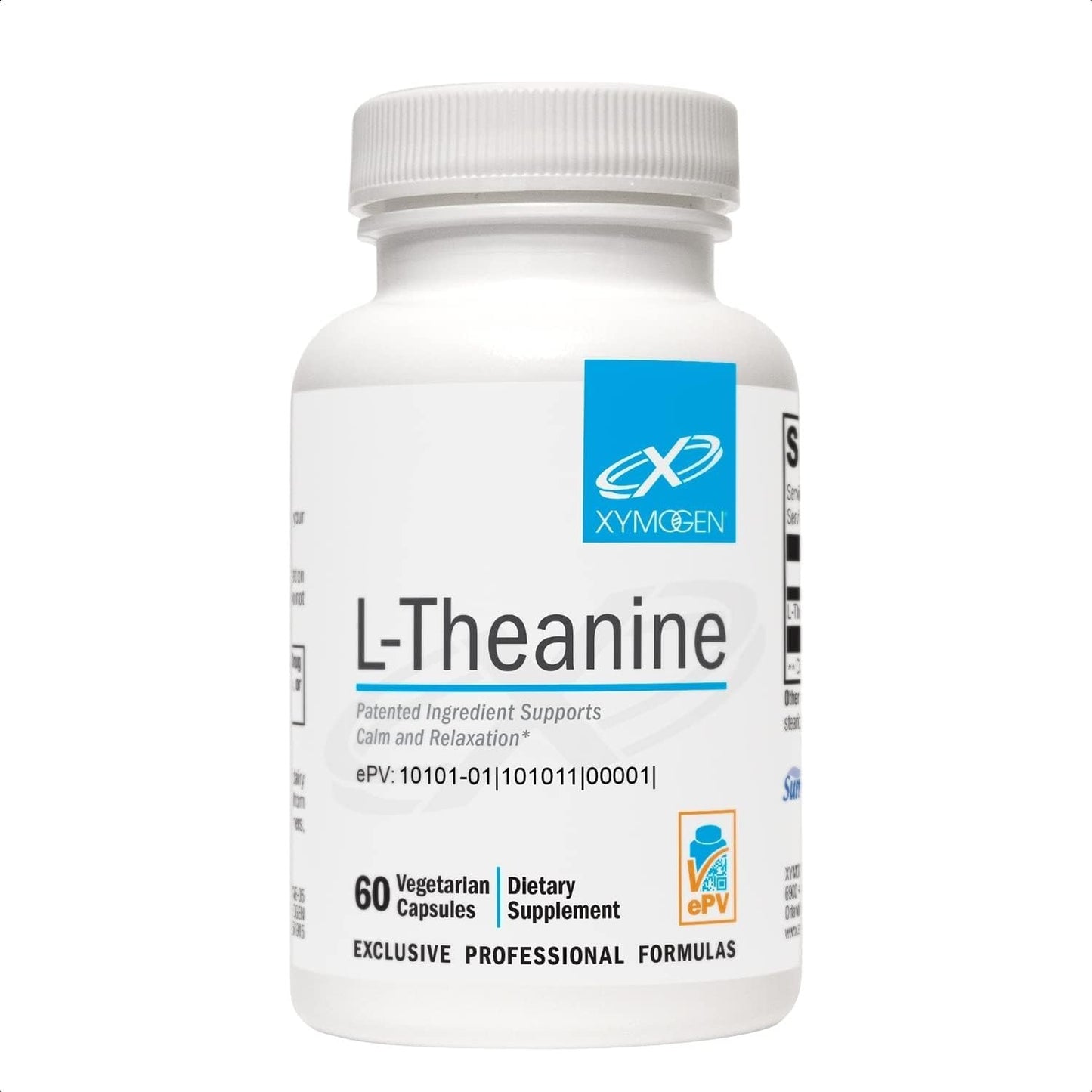 XYMOGEN L-Theanine Suntheanine Relaxation, Focus & Stress Support Capsules, 60 Count