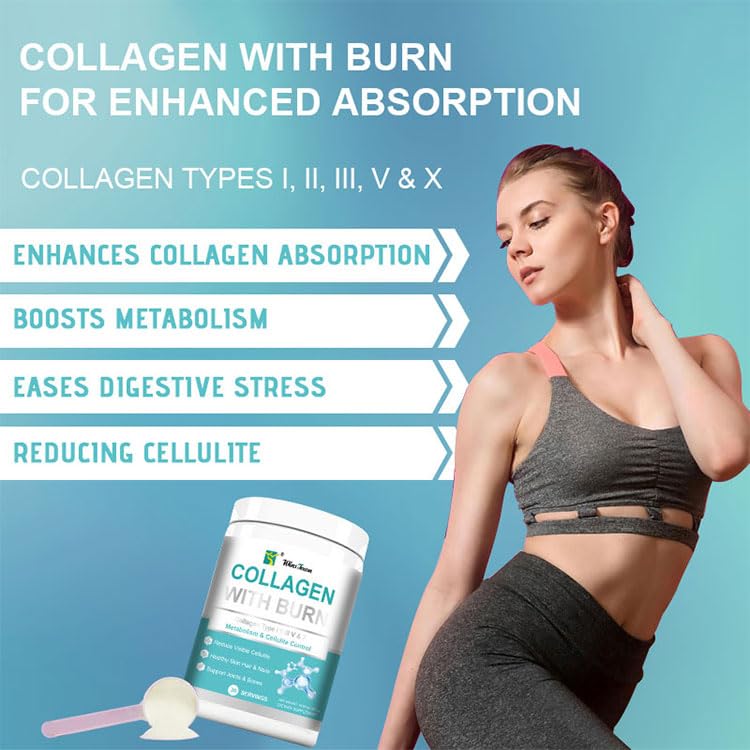 FARWIX Multi Collagen Burn Powder with L-Carnitine, 11 Ounce