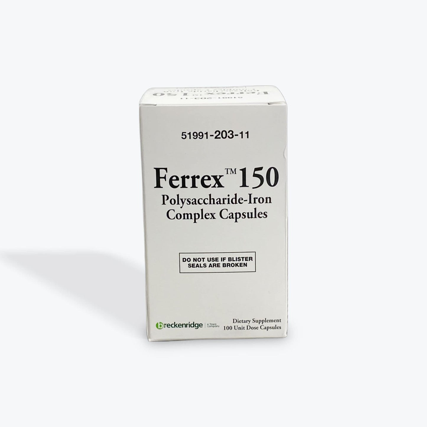 Choice One Ferrex 150 Polysaccharide Iron Complex Capsules 100 Count