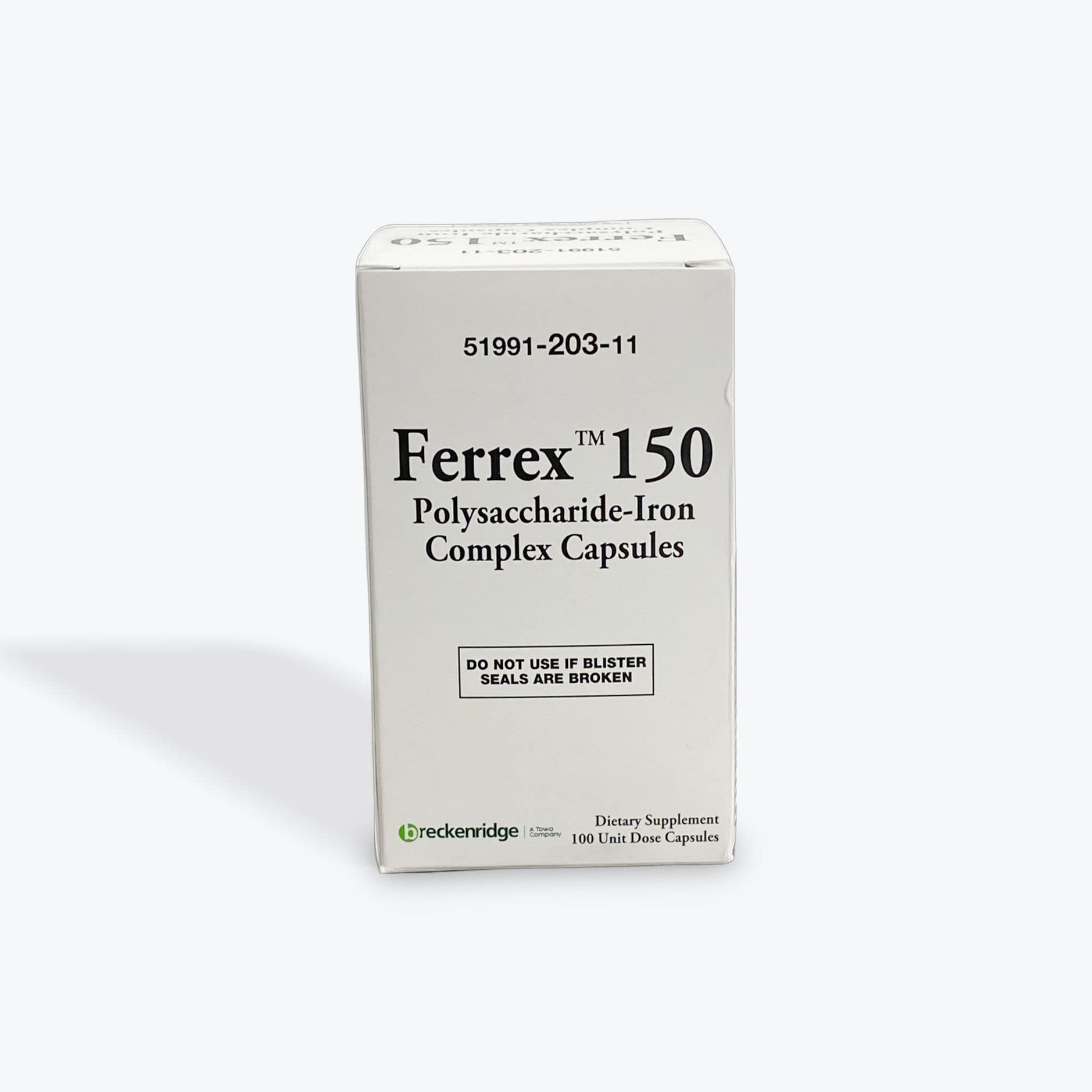 Choice One Ferrex 150 Polysaccharide Iron Complex Capsules 100 Count