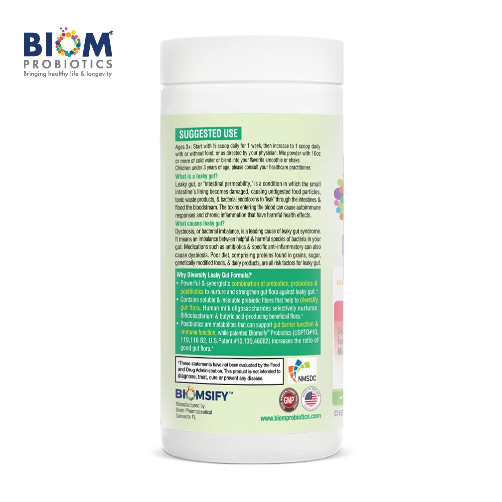Biom Probiotics Diversify Total Gut Health Powder 1 Ounce
