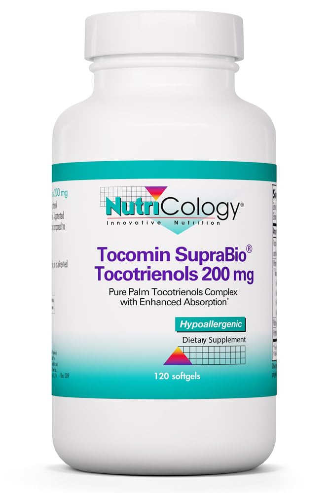 Allergy Research Group Nutricology Tocomin SupraBio Tocotrienols 200 mg Softgel 120 Count