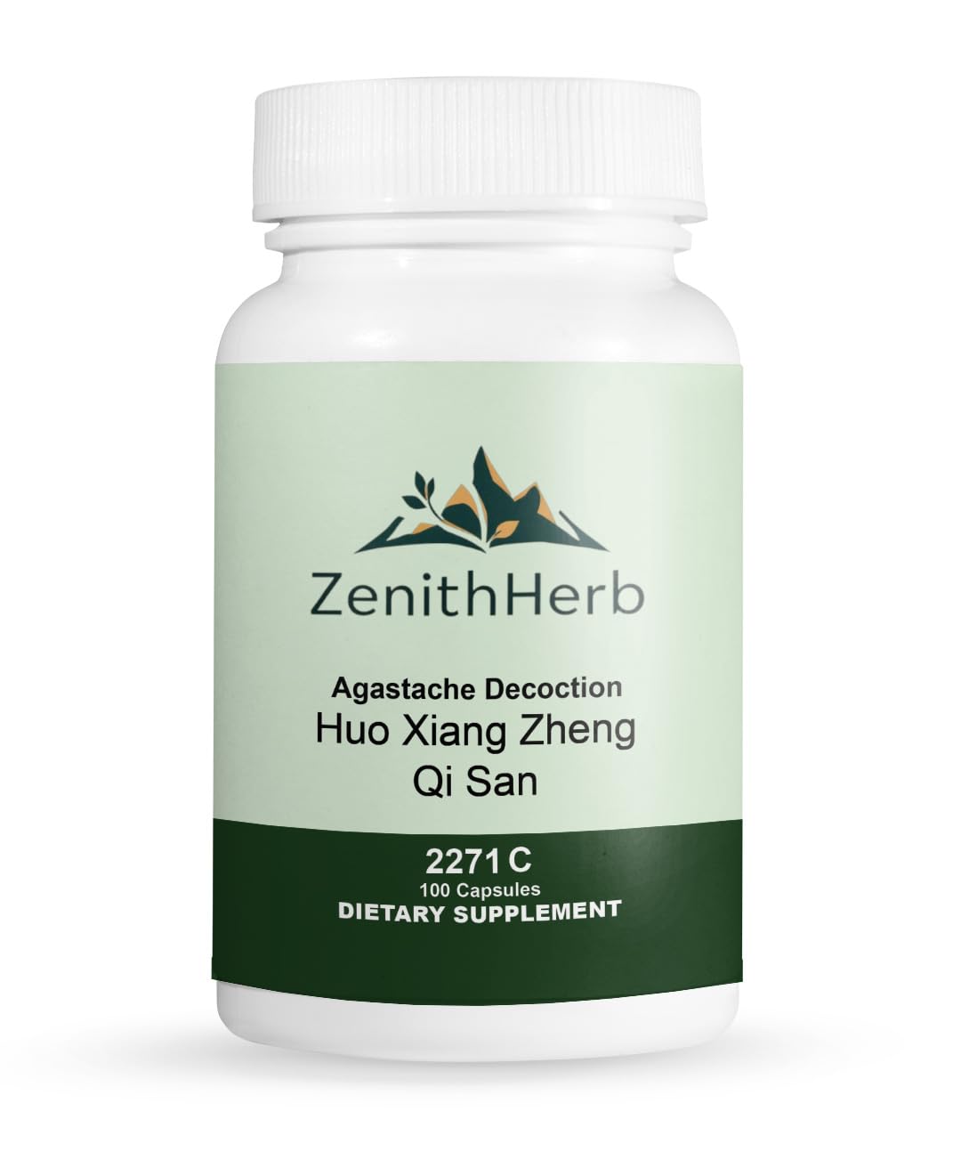 ZenithHerb Agastache Decoction/Huo Xiang Zheng Qi San Capsules, 100 Capsules