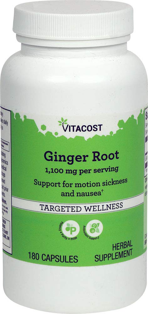 Vitacost Brand Ginger Root 1100 mg per serving Capsules 180