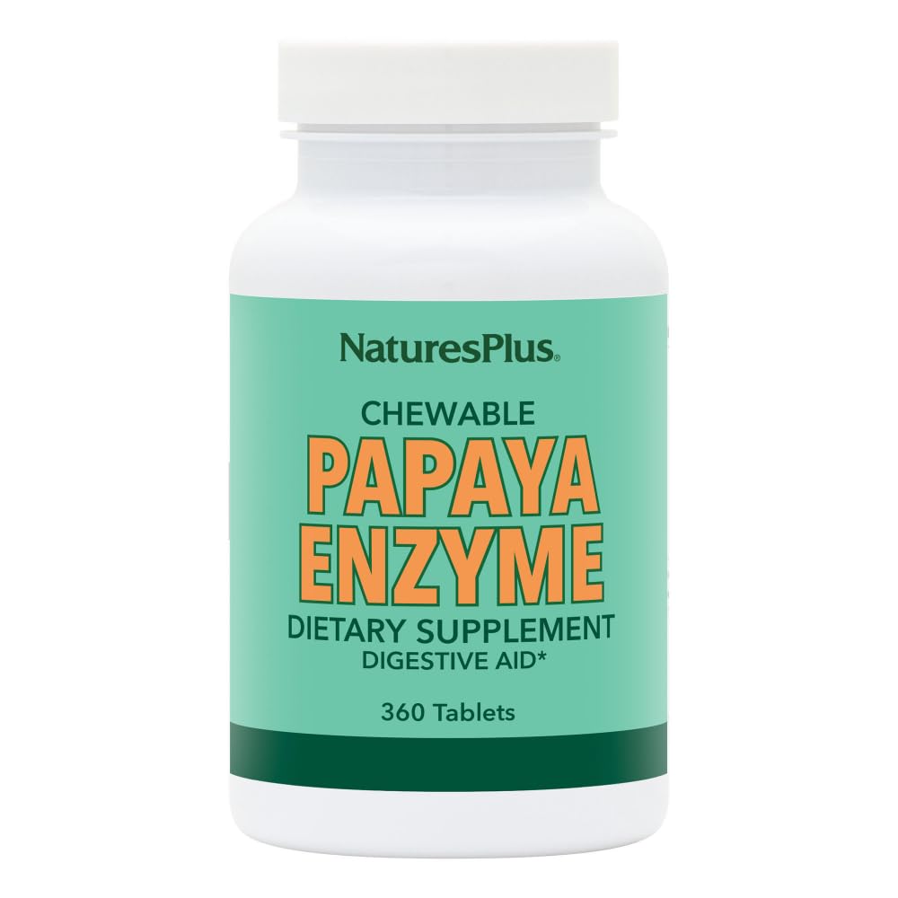 NaturesPlus Papaya Enzyme Chewable Tablets, 360 Tablets