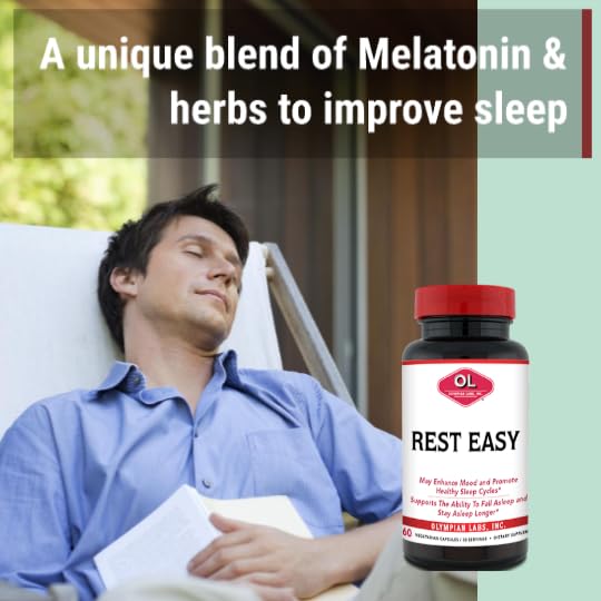 Olympian Labs Rest Easy Melatonin and Herbal Blend for Restful Sleep 60 Capsules