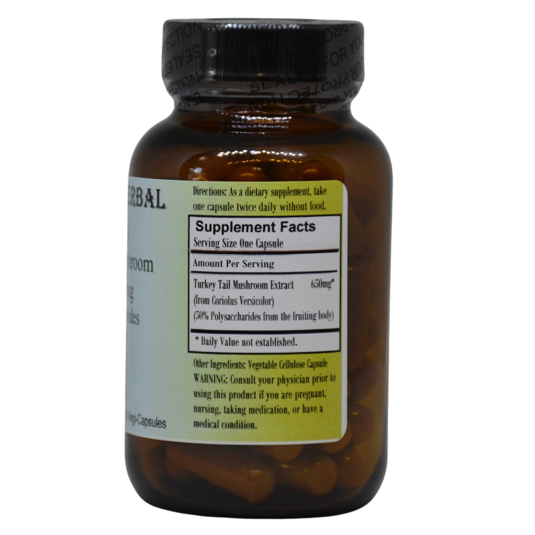 Barlowe's Herbal Elixirs Turkey Tail Mushroom Capsule, 60 Capsules