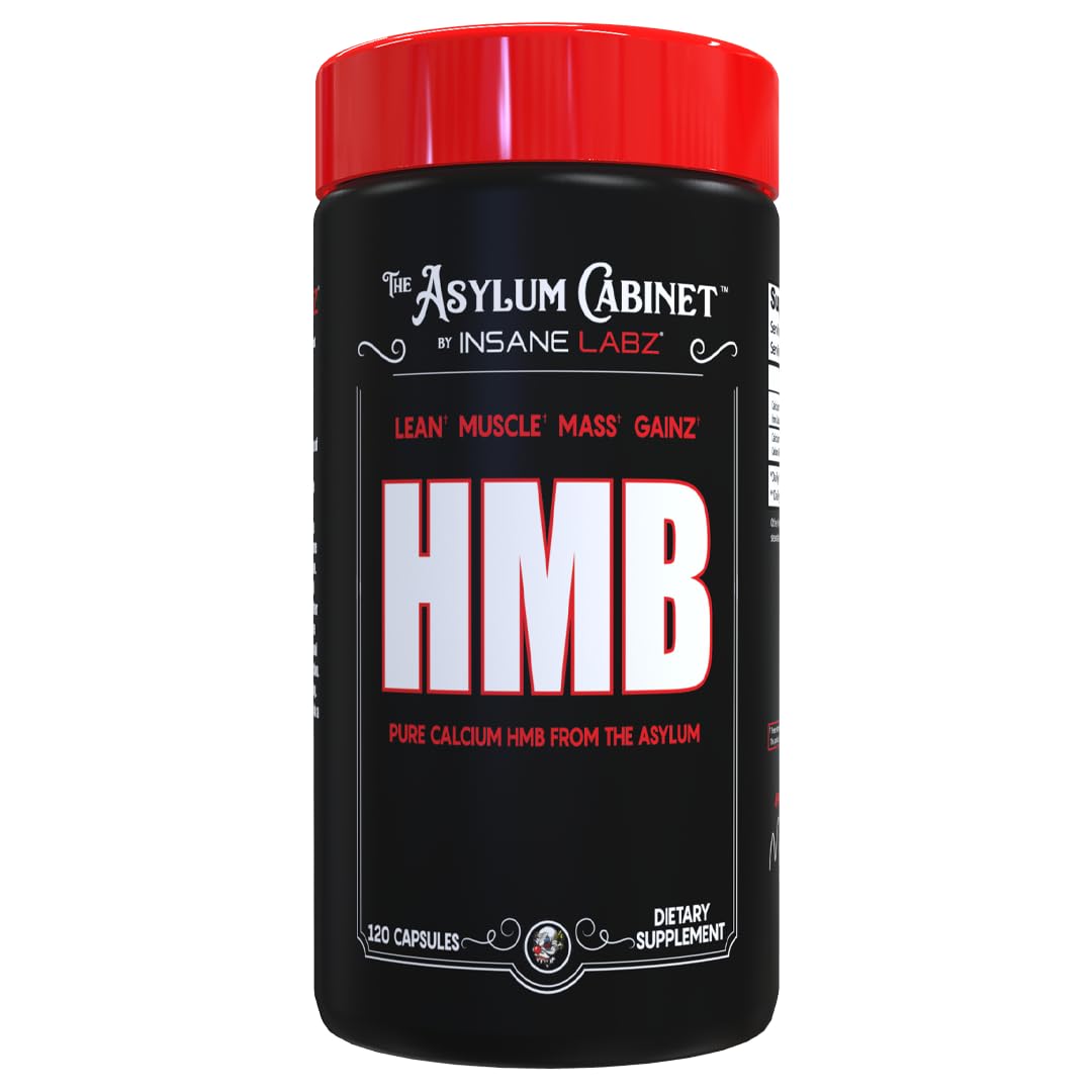 Insane Labz HMB Calcium Beta-Hydroxy Beta-Methylbutyrate Capsules, 120 Count