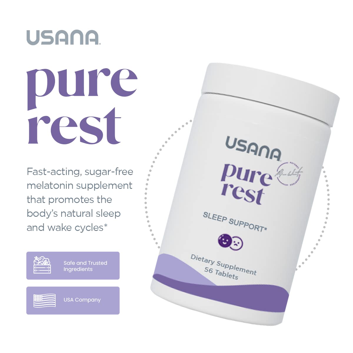 USANA Pure Rest Melatonin Tablet 56 Tablets