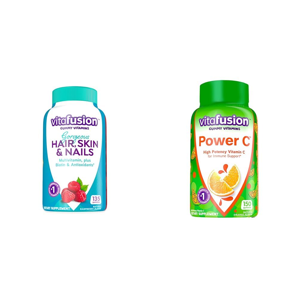 Vitafusion Gorgeous Hair, Skin & Nails Multivitamin Plus Power C Gummies, 285 Count