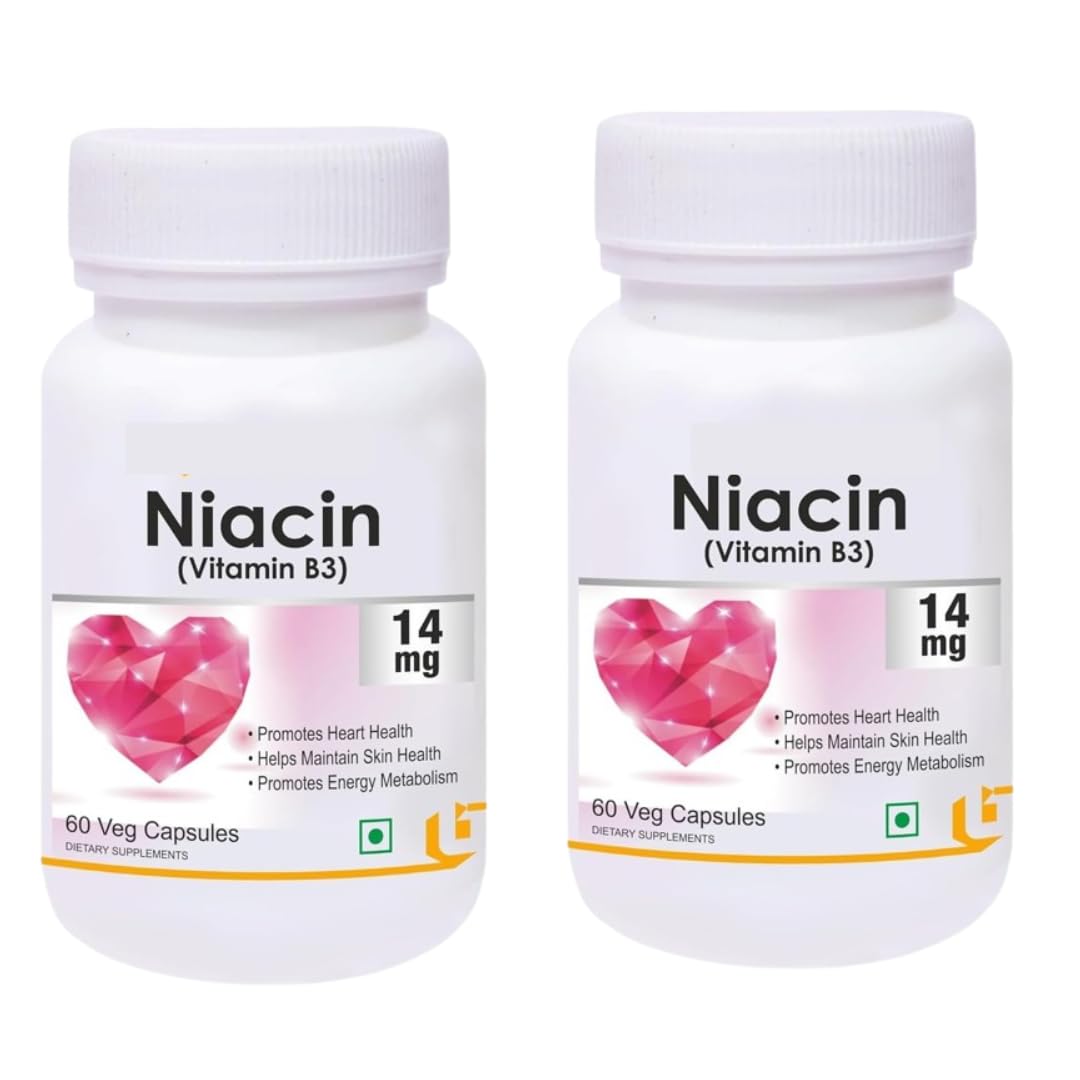 Generic Niacin 14mg Vitamin B3 with Inositol 50mg Supplement Capsules 120 Count