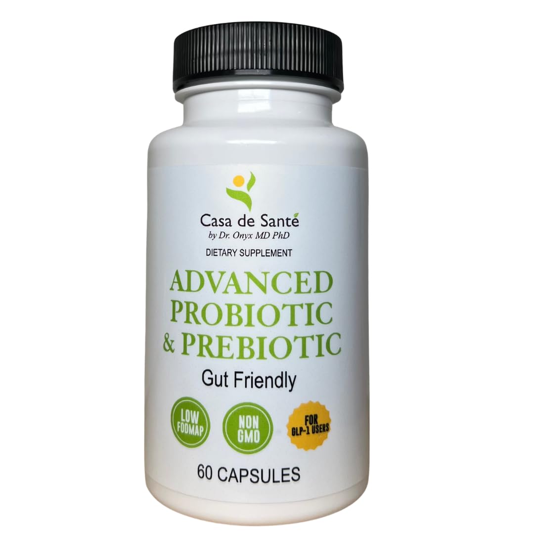 Casa de Sante Advanced Probiotic & Prebiotic Synbiotic with PreforPro Technology 4.4B CFU Capsules, 60 Count