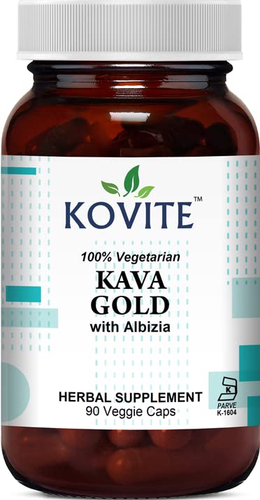 Kovite Kava Gold with Albizzia Vegetable Capsules, 90 Capsules