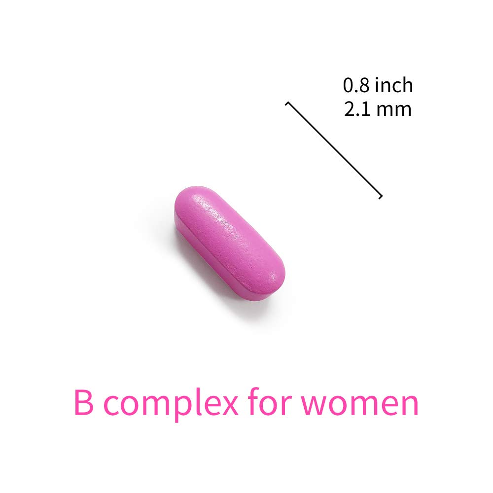 LOVITA B Complex Supplement for Women High Potency Timed Release with Iron, Vitamin C, Cranberry, Pine Bark, Green Tea, 30 Tablets