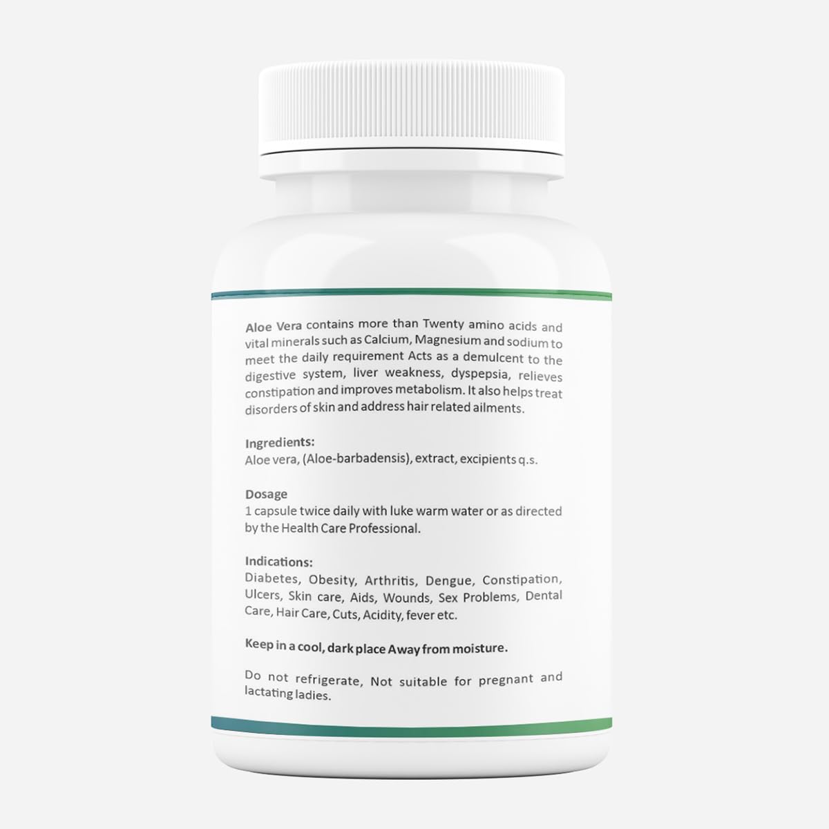 FOUNTINA Aloe Vera Capsules, 60 Count