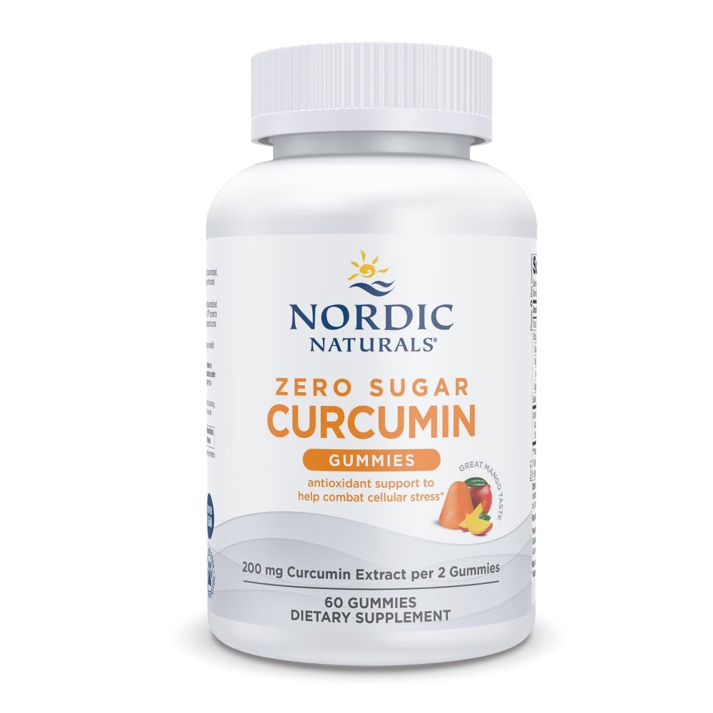 Nordic Naturals Zero Sugar Curcumin Gummies Mango, 60 Gummies