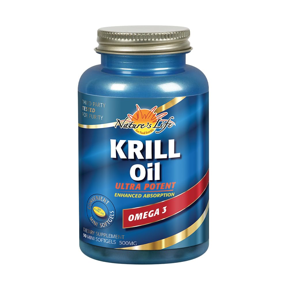 Nature's Life Krill Oil 1000mg Softgels, 90 Count