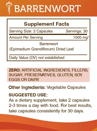 Secrets of the Tribe Barrenwort 60 Capsules