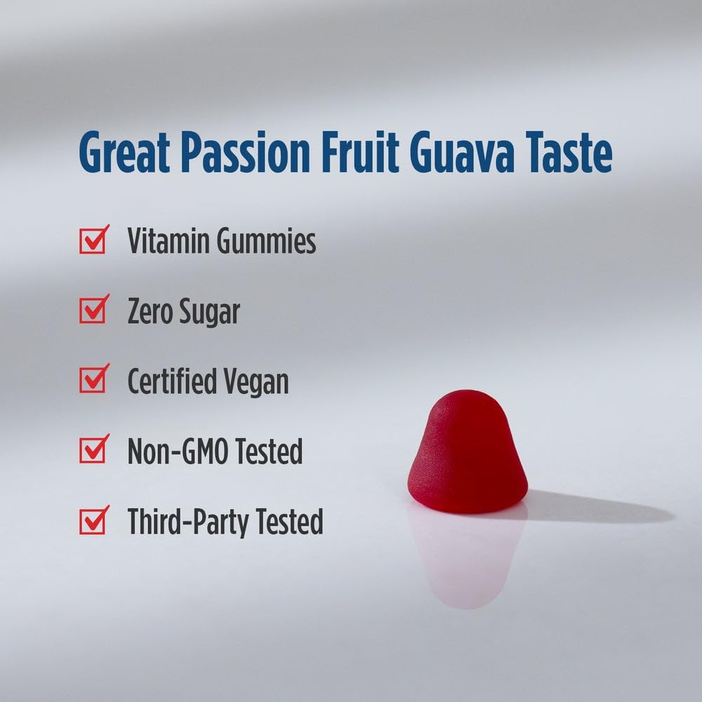 Nordic Naturals Vitamin B12 Gummies 2000 mcg per gummy, Zero Sugar, Passion Fruit Guava Flavor, 30 Gummies
