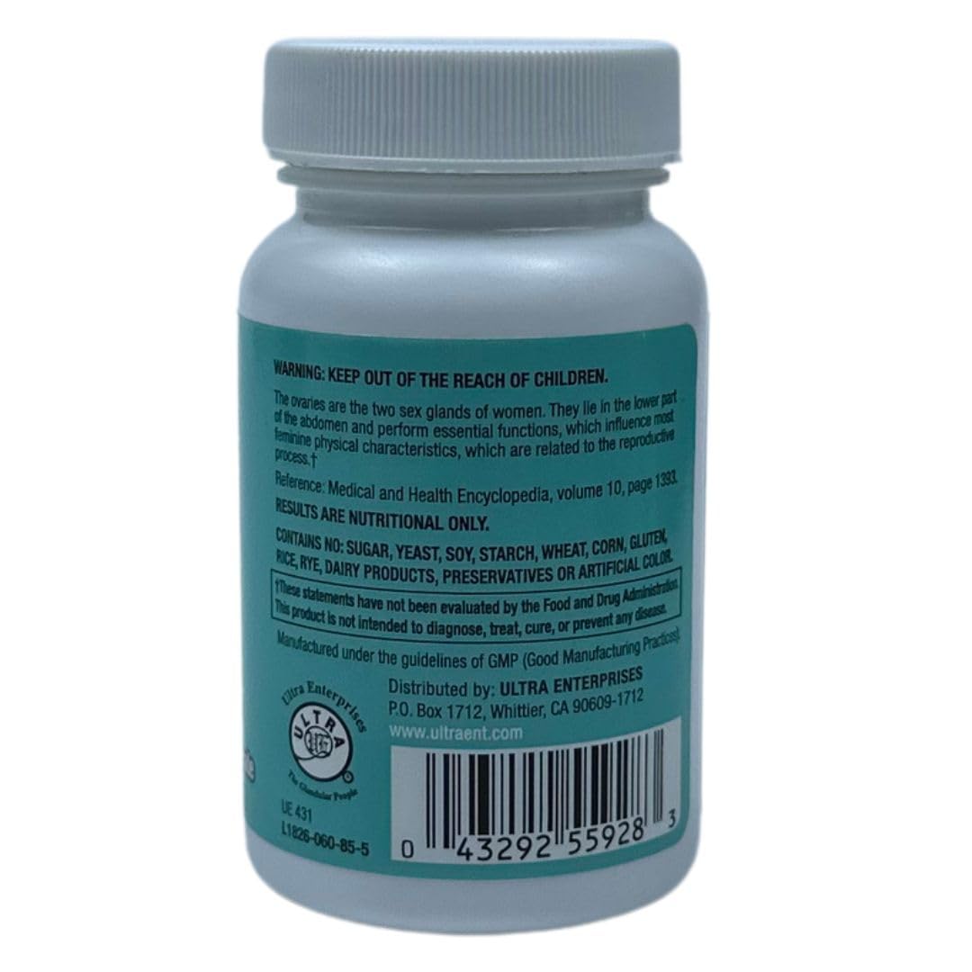 ULTRA ENTERPRISES ULTRA UE THE GLANDULAR PEOPLE Ultra Glandulars Ultra Raw Ovarian 200 mg 60 Tablets
