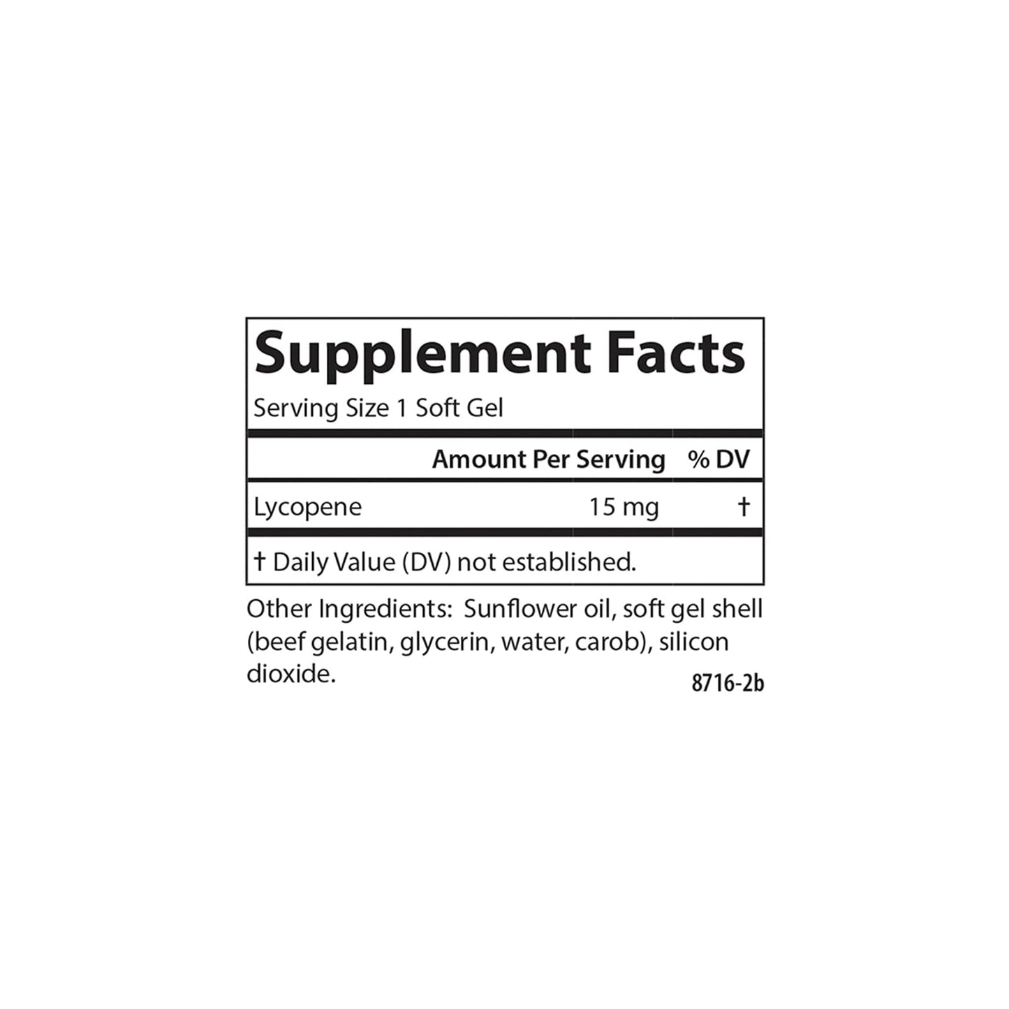 Carlson Lycopene 15 mg Softgels, 60 Count