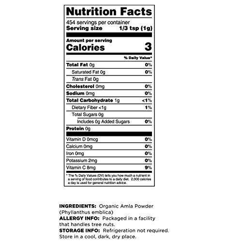 Terrasoul Superfoods Organic Amla Powder (Amalaki), 64 oz (Pack of 4)