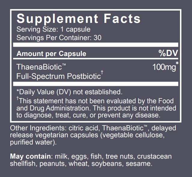 Thaena ThaenaBiotic Postbiotic Capsule 30 Count