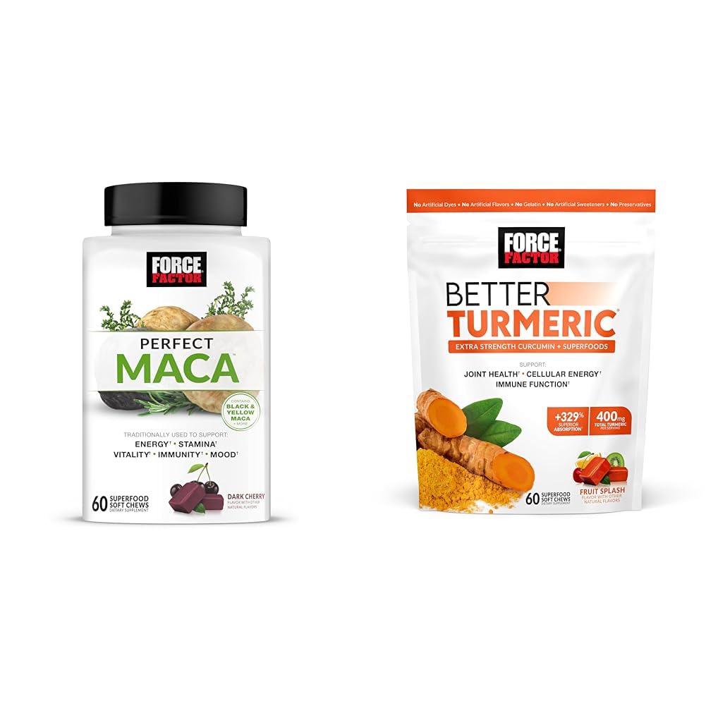 Force Factor Maca Root and Turmeric Joint Support Soft Chews, 120