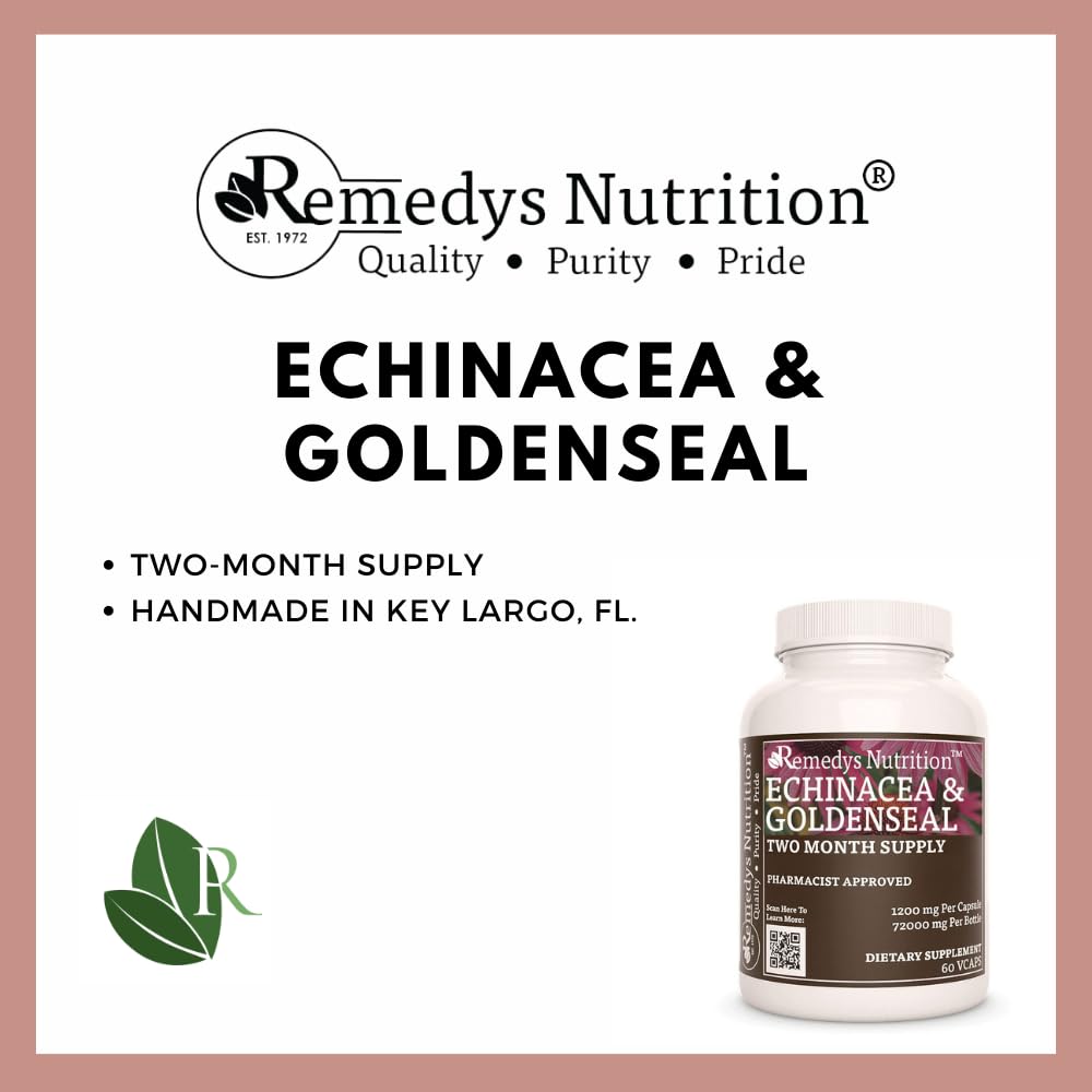 Remedy’s Nutrition Echinacea & Goldenseal 60 Capsules