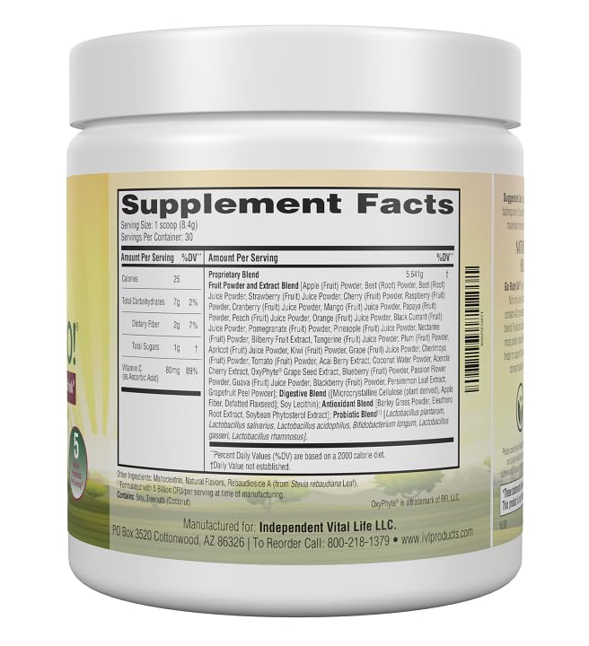 IVL GO Ruby GO! Red Superfood Powder, 1 Pack