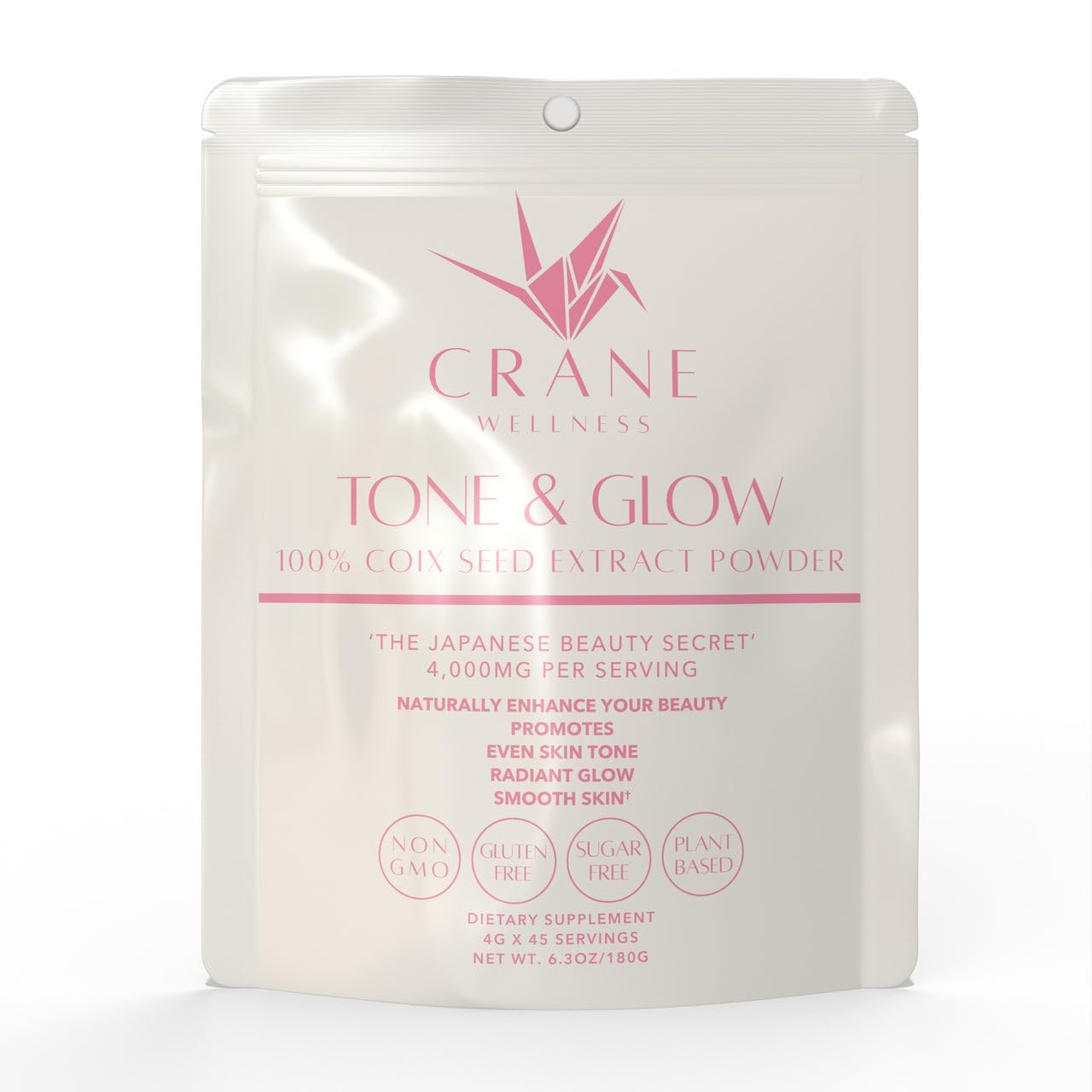 CRANE WELLNESS Tone & Glow Coix Seed Extract Powder 6.3493