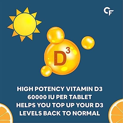Liarminoo Vitamin D3 60000 IU Cholecalciferol Vitamin D Supplement 1 Tablet