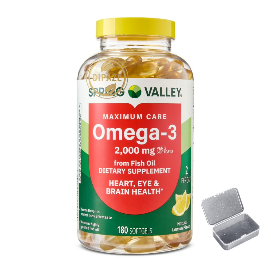 Generic Omega-3 from Fish Oil 2000 mg Softgels 180 Count