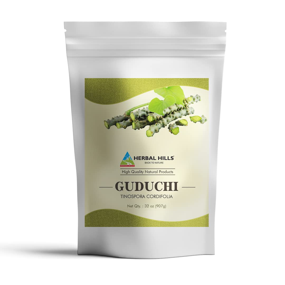 HERBAL HILLS Guduchi/Giloy (Tinospora Cordifolia) Powder, 16 Ounce