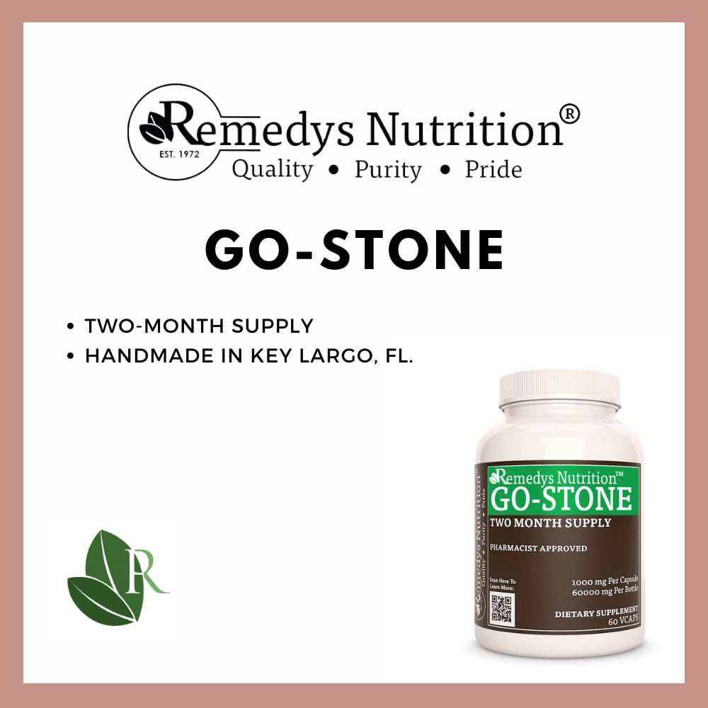 Remedy’s Nutrition Go Stone Kidney & Gallbladder 1000 mg, 60 Capsules